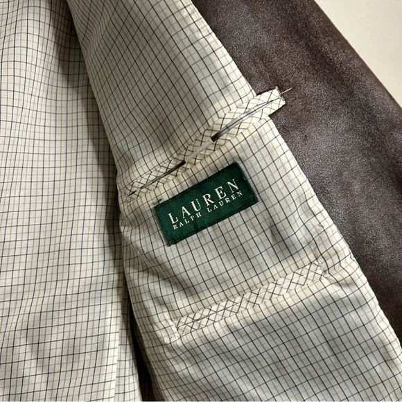 Lauren Ralph Lauren Men’s Cotton Polyester Blend Blazer Brown Size 40R - Picture 5 of 10